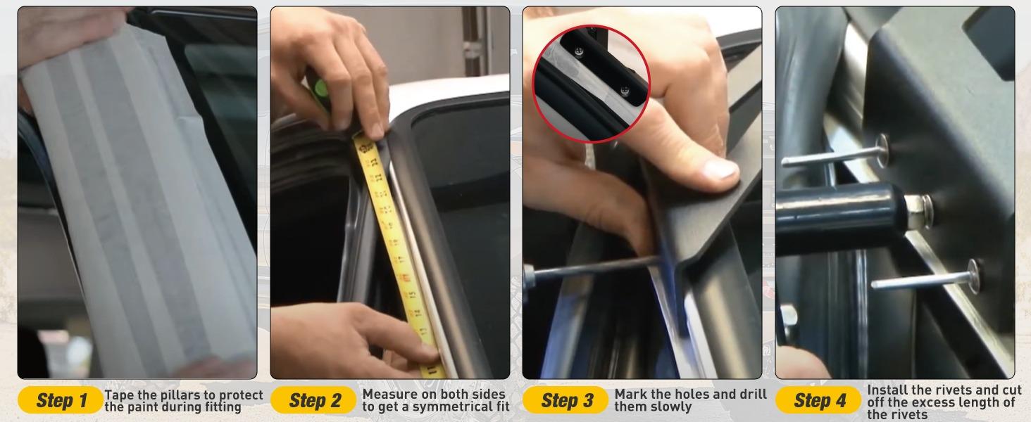 Nilight 52 inch LED Light Bar Bracket Mounting Upper Windshield Roof Cab Brackets Compatible with Ford F250 F350 4WD 2WD 1999-2015