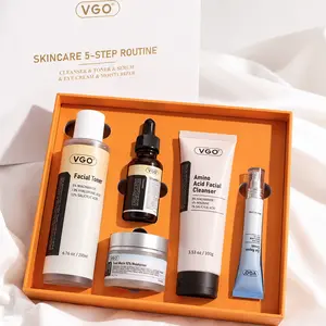 VGO Skincare 5-step Rountine Skincare Set All-in-One Simple Care Facial Care -B