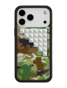 Wildflower Cases - Cat Camo Stud, Limited Edition iPhone Case |  Cute Trendy Durable Protection Protective Smartphone Casing