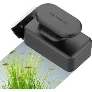 Aquarium Magnetic Glass Cleaner, Algae Scraper for Fish Tank Cleaning with Two Detachable Blade, Magnet Floating Design Scrubbing Brush