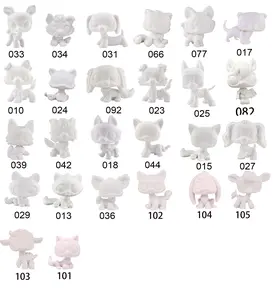 Custom White Base Blank Molds for Mini Pet Shop Art White Paintable DIY Molds Assorted Dog & Cat Designs Compatible with LPS Collectibles Art & Craft Supplies