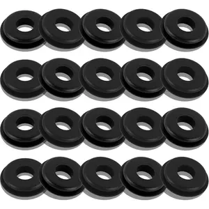 20PCS Glad Hand Seals for Glad Hand Air Hose,Rubber Gladhand Seals of Semi Truck Accessories,Air Lines for Semi Truck Car Accessories Compatible with Tramec Tectran Haldex (20PCS Black)