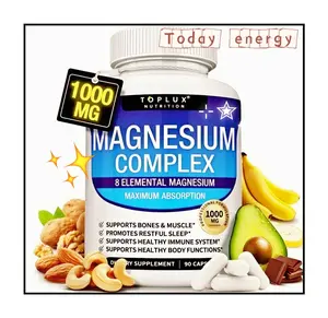 Premium Nutrition elemental Magnesium Complex 8 Essential Magnesium Multielemental Supplement Fitness Edible | Magnesium Glycinate Complex Supplement | Elemental Source | Fitness Strength | Magnesium glycinate | Daily nutrient support gym edible dietary