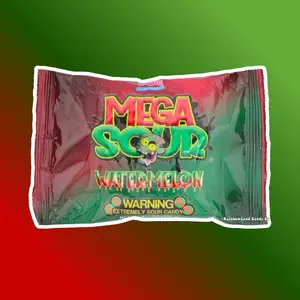 Mega Sour Watermelon - Extremely Sour Candy - Sour Hard Candy - UK Sweets - Sour Candy Challenge - Sour Balls Sour Gummy Variety Sour Variety Gummies