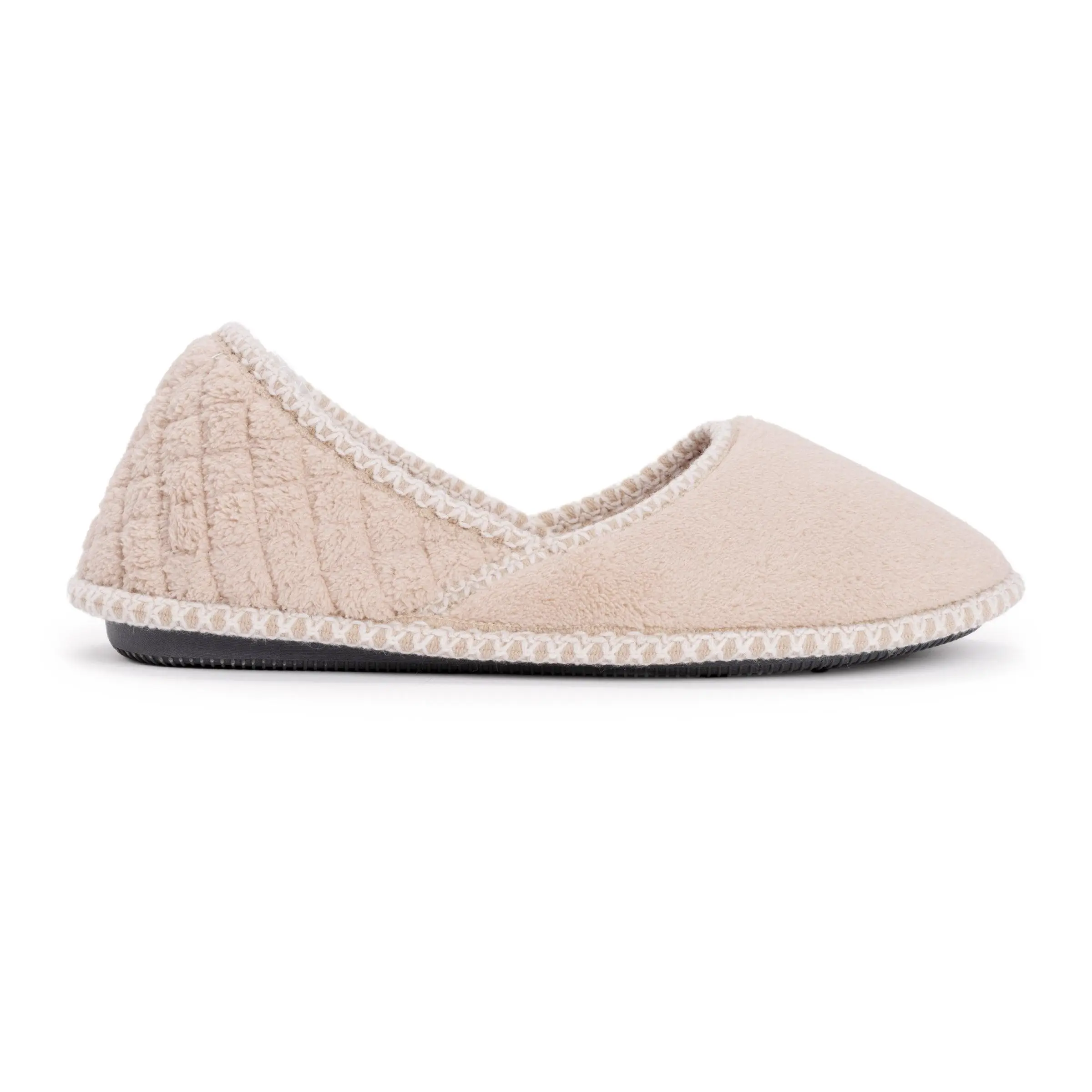 Muk Luks Women's Plush Micro Chenille Beverly Slip-On Slippers with Cushioned Memory Foam, Machine Washable Indoor Footwear, Fabric, Home Wear, Pamper Feet, Flexible