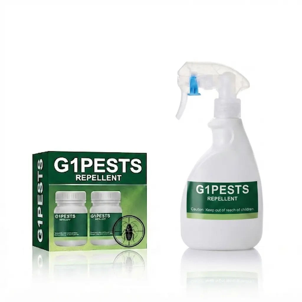 Residential Indoor-Outdoor Insect Control Powdered Mix Repellent Kit - Pet & Family Safe, Includes Spray Bottle, Roach & Bed Bug Exterminator, Targets 40+ Common Home Invaders, Mixes to 1 Gal Spray