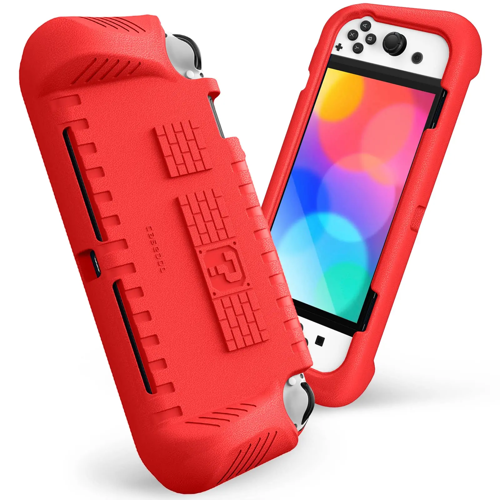 Fintie EVA Foam Shockproof Protector Case for Nintendo Switch OLED Handheld - Dense EVA Cushions Drops Protection, Ergonomic Grip, Game Card Slots, Easy Installation, Light Yet Tough Heavy-Duty Console Accessory