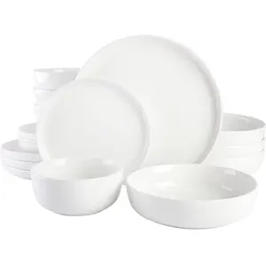 Gibson Home Oslo Porcelain Chip and Scratch Resistant Dinnerware Set - Cutlery and Tableware
