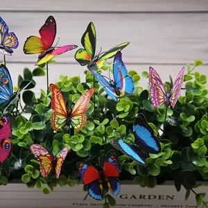 Random Color Butterfly Decorations, 3D Artificial Butterflies for Outdoor Garden Yard Wedding Party Christmas Decoration