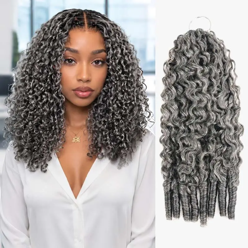 QVR Burmese Curly Crochet Hair Twist Natural Black Machine Made Feather Crochet Human Hair Extension 14-24 Inches 100% Human Hair