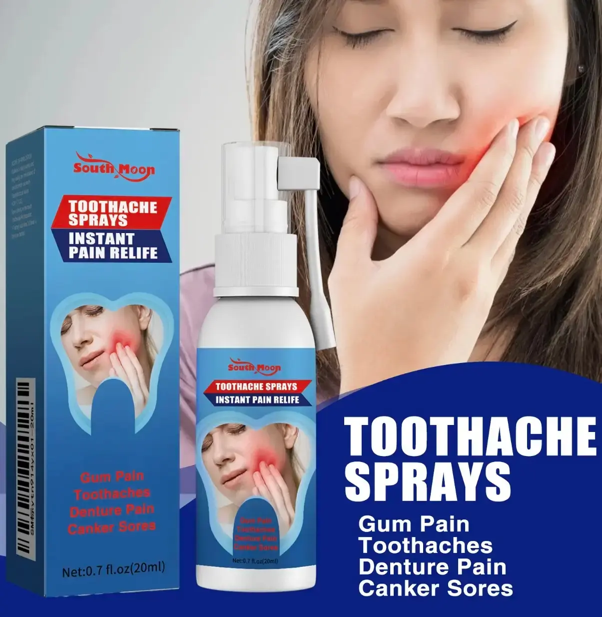 Oral Care Spray –Preventing tooth sensitivity，Soothes Sensitive Teeth Discomfort, Relieve swollen and inflamed gums，Relieve tooth decay， Gentle Formula for Daily Use