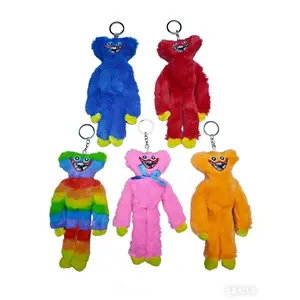 20cm Poppy Playtime Huggy Wuggy Plush Keychain Soft Stuffed Plush Toy Key Ring Bag Charm for Game Fans Collection