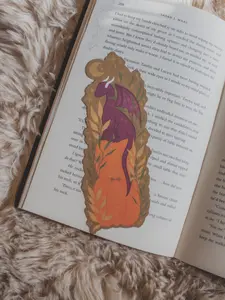 Autumn Pumpkin Stack Dragon Bookshelf Die-Cut Bookmark for Fall Loving Fantasy and Romantasy Booktok Readers