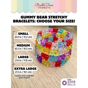 Playful Gummy Bear Bracelets in Vibrant Colors! - Stretchy, No Clasp Design