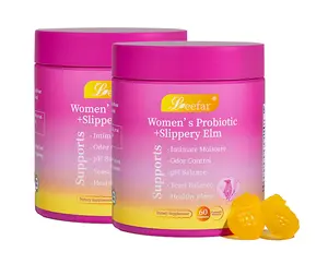 [2 Pack]LEEFAR Her Juicy  Feminine Probiotics Gummies- All in One Solution with Slippery Elm and Prebiotics&Lactobacillus Probiotic Blend for Women’s pH Balance and Dryness - Hawaiian Pineapple Gummies