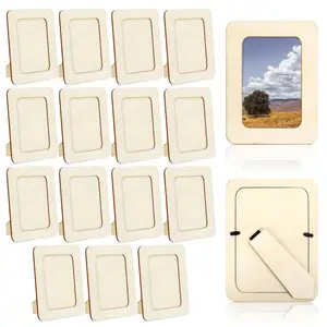 Wooden Photo Frame, 1 Count/ DIY Photo Frame, Desktop Decoration Photo Holder, Home Decor for Living Room Bedroom Office