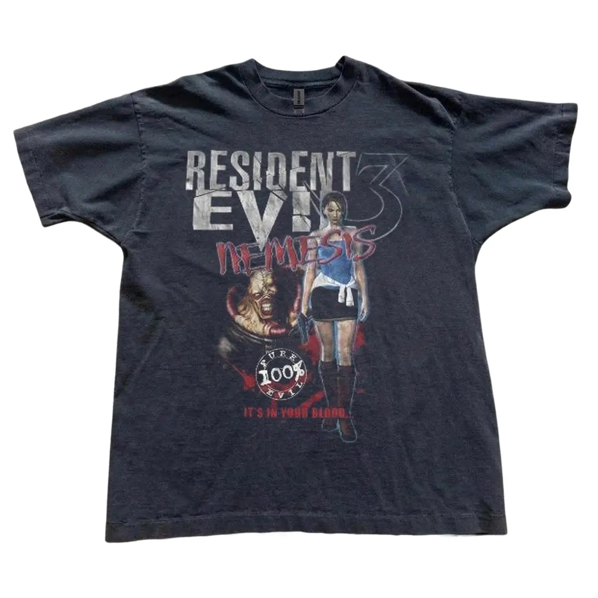 Residents Eviils 3 Nemesis Jill Valentine T-Shirt, Classic Survival H0rr0r Graphic Tee, Retro Gaming Shirt, Unisex Vintage Tee