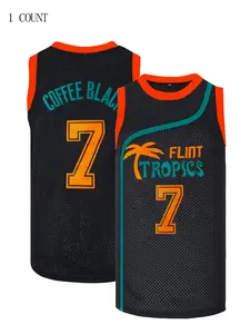 Men's Flint Tropics Basketball Jersey, Stylish Jersey, Men Vintage Embroidery Round Neck Sleeveless Uniform Basketball Shirt For Training Competition