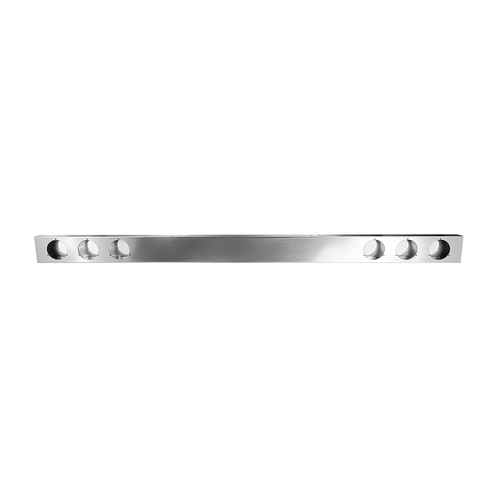 94" Stainless Steel Rear Center Light Panel Mud Flap Hanger with 4" Round Light Holes for Semi Truck Heavy Duty Trucks