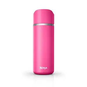 Ninja Sip Perfect 16oz Travel Mug, Fuchsia Pink Vacuum Insulated Flask Tumbler Stainless Steel Drinkware Stainless Steel Thermos