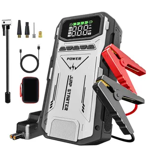 13800mAh Portable Jump starterwith Air Compressor, 150PSl, 12VCar Battery Jump Box, ALL Gas & 9.0 LDiesel Engines, Wireless, SafeClamps for Easy Use Auto Accessories Charger
