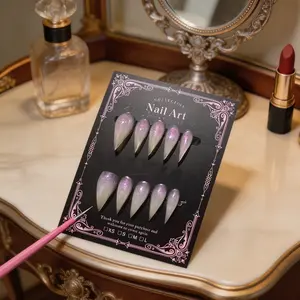 Handmade Shimmer Dragon Nail Art, Cat Claw Design, Short Nail Shape, Removable Punk Style, Single Item Pack