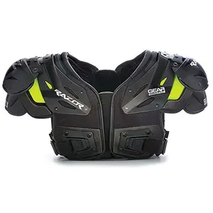 Razor Pro-Tec American Football Shoulder Pads - Skill Position, Large Size, Arch Hinge, Impact Zone, Injection Mold, Lightweight, American Football Accessory