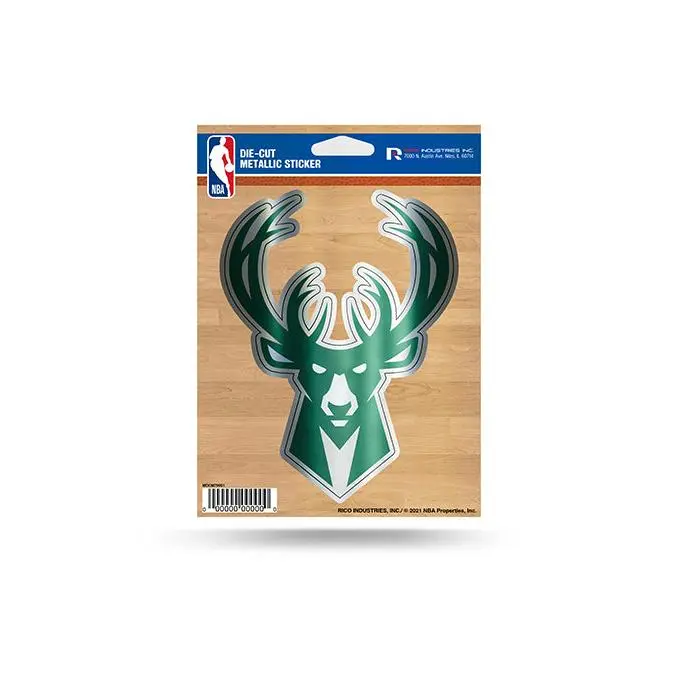 Rico Metallic Icon Logo Milwaukee Bucks Decal