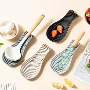 Silicone Shelf Spoon Holder, 1pc Multifunctional Tableware Tool, Kitchen Accessories for Home Dining Room Picnic Camping