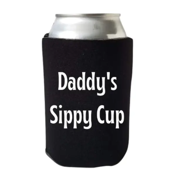 Father's Day Can Cooler, Daddy's Sippy Cup, Dad's Can Coolie Gift, Beer Hugger Drinkware Accessory