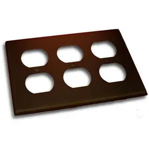 Residential Essentials  Triple Receptacle Switch Plate- Venetian Bronze