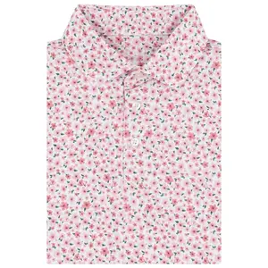 Mens Pink Golf Polo Shirt Azalea Style Summer Outfit