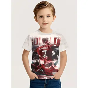 CR7 Men's Casual Short Sleeve T-Shirt - Soft and breathable fabric, machine washable, four-season comfort, everyday wear, stylish casual wear, durable material, printed shirt