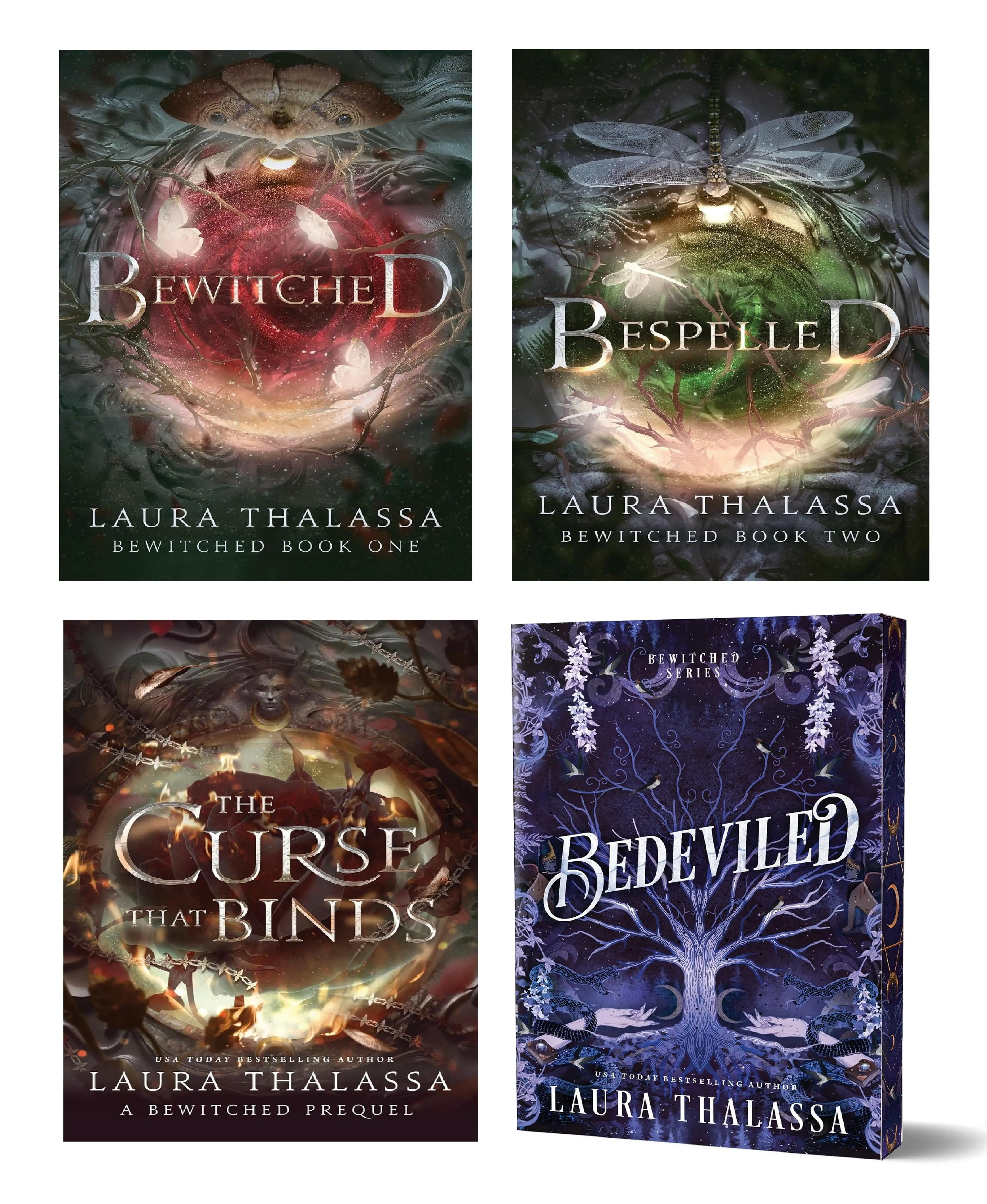 Bewitched (4-Book Series Sold Separately) Fantasy Novels by Laura Thalassa: Bewitched - Bespelled - The Curse That Binds - Bedeviled (Paperback)