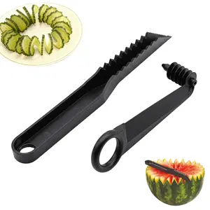 Kitchen Spiral Cutter and V-Shaped Tools, Potato Spiral Cutter Vegetable Spiralizer, Manual Screw Peelers Multifunctional Vegetable Slicer Cutters for Fruit Cucumber Potato Carrot