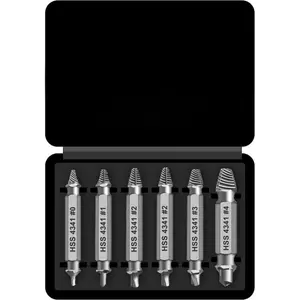 Pyroven Tools Screw Extractor Set, Stripped Screw & Bolt Remover Drill Bits for Easy Removal of Rusty & Broken Screws, Works with Most Drills for Home Repair, DIY & Daily Maintenance