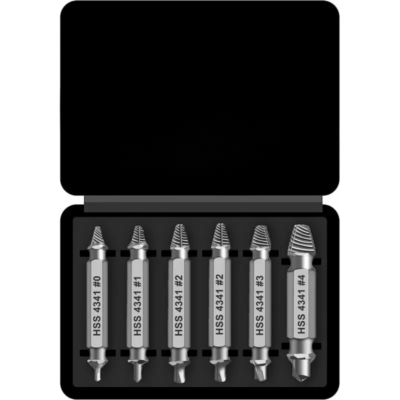 Pyroven Tools Screw Extractor Set, Stripped Screw & Bolt Remover Drill Bits for Easy Removal of Rusty & Broken Screws, Works with Most Drills for Home Repair, DIY & Daily Maintenance