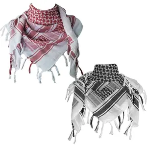 Traditional Woven Palestinian Keffiyeh Kufiya, Shemagh, or scarf with classic Palestinian patterns, made from soft and breathable cotton, Unisex
