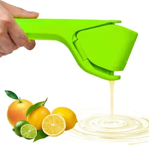 Manual Lemon Squeezer Hand Citrus Juicer Ergonomic Handle BPA-Free PP Material Easy Pure Juice for Lemons Limes Oranges Green