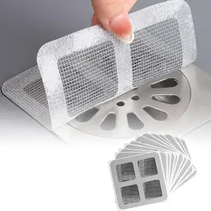 10 Pcs Disposable Drain Hair Catcher & Anti-Clog Stickers, Mesh Design, Insect-Proof, Hair Filtering, Practical Gadget for Bathroom, Bathtub, Kitchen Sink, Bathroom Essentials Accessories