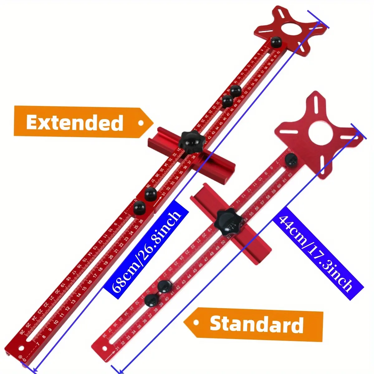 Multi functional 3-in-1 aluminum woodworking router table fixture Fitting Standard Extended - precision circular cutting and milling tool with adjustable slot bracket, base, and guide - suitable for DIY woodworking Extension