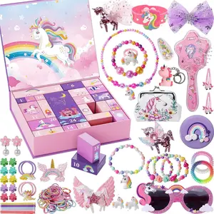 2026 New 24-Piece 2D Flat Christmas Countdown Calendar, Girl's Ice Age Dinosaur Set, Perfect Holiday Gift, Model Y69