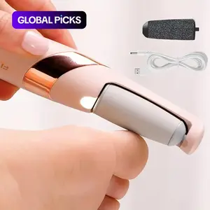 Rechargeable Electric Foot Callus Remover, 2 Adjustable Levels Foot File, Electronic Foot File with Washable Grinding Head & Led Light, Cordless Nail File, Professional Pedicure Tool, Body Care Products, Foot Dead Skin Remover, DIY Manicure #GLOBAL PICKS