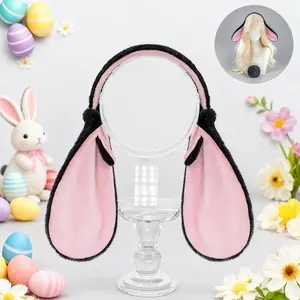 Easter Bunny Ears Headband Floppy Faux Fur Rabbit Ears Hairband for Role Play Costume Party Selfie Photo Props Holiday Gift