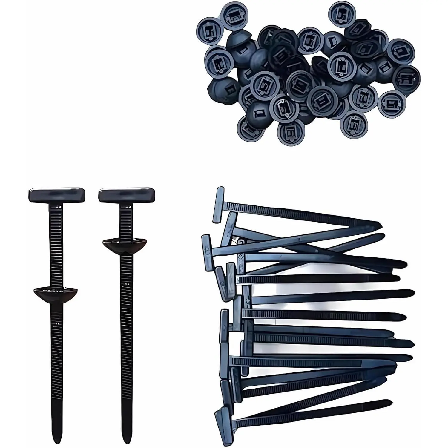 200Pcs Heavy Duty Self-Locking Nylon Zip Ties Bulk Pack, UV Resistant Plastic Fastening Ties for DIY Users to Fasten Parts, Car Repair, Outdoor Safe Home & Garage Cable Management