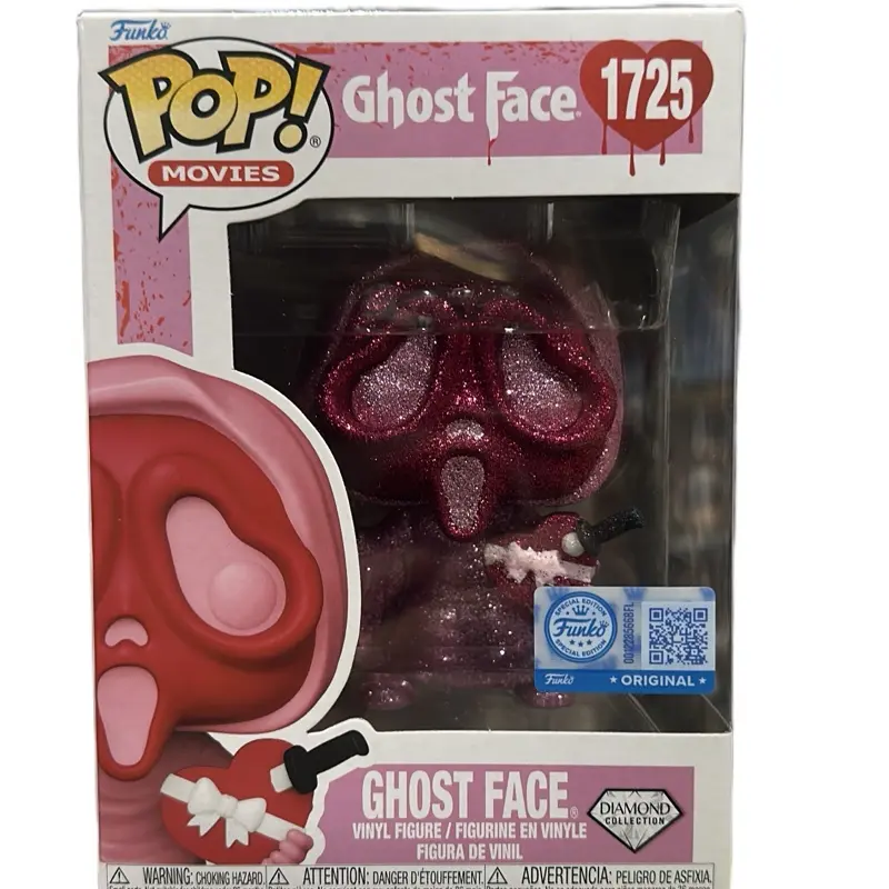 Funko Pop Ghost Face Diamond Collection Valentine Figurine, Whimsical Collectible Figurine for Entertainment Enthusiasts, Valentine Figures, Whimsical Figurines