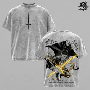 Hiromi Higuruma Oversized Anime T-Shirt, Jujutsu Kaisen Streetwear Tee, Higuruma Graphic Washed Cotton Shirt, Courtroom Aesthetic Outfit, Unisex Casual Drip, Gift For Anime Fans