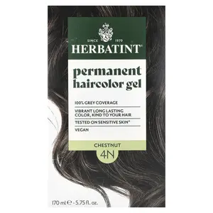 Herbatint Permanent Haircolor Gel, 4N Chestnut, 5.75 fl oz (170 ml)