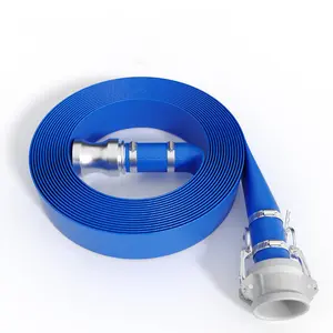 Pool Backwash Hose with Aluminum Camlock Fittings, Heavy Duty PVC Lay Flat Discharge Pipe, Quick Connect, Kink-Resistant & 87 PSI  For Swimming Pool, Irrigation
