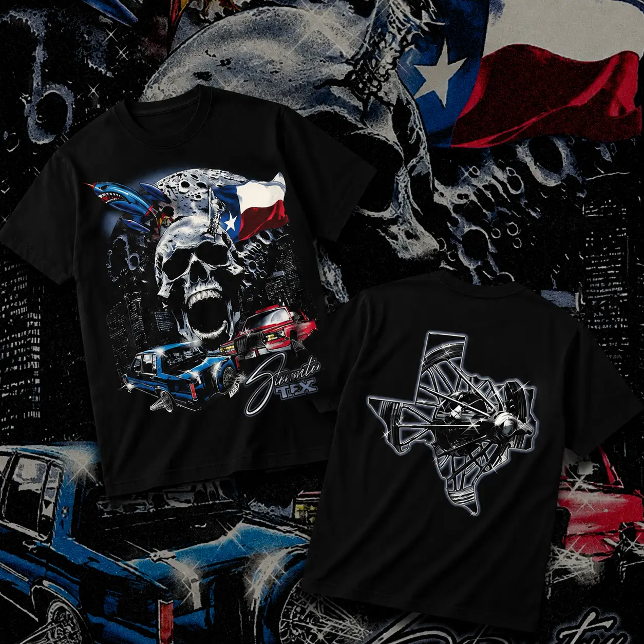 Screwston TX Heavy Cotton Unisex Graphic Hoodie Tshirt Houston Texas Screwed Up Click DJ Screw 713 Crewneck Tee, Vintage Streetwear Graphic T-Shirt Direct To Garment Breathable Print